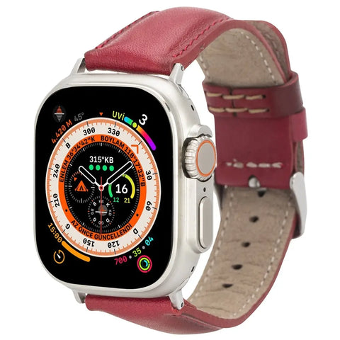 Classic Currant Red Band for Apple Watch 49mm - 38 mm for All Series iWatch