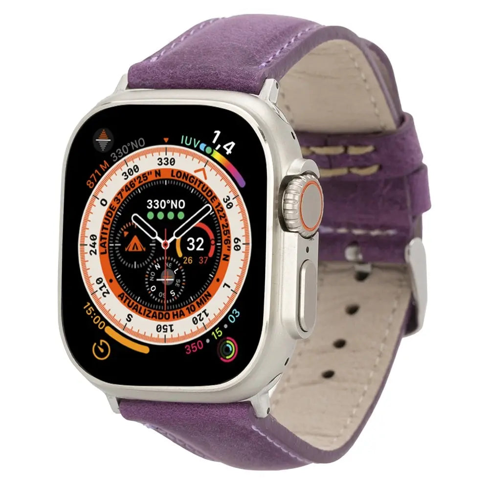 Classic Aubergine Purple Band for Apple Watch 49mm - 38 mm for All Series iWatch