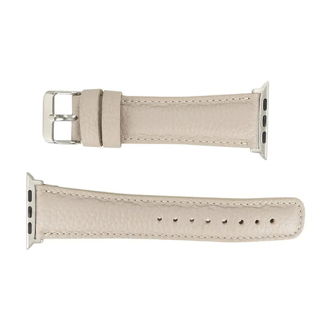 Sweet Beige Apple Watch Band, Genuine Leather