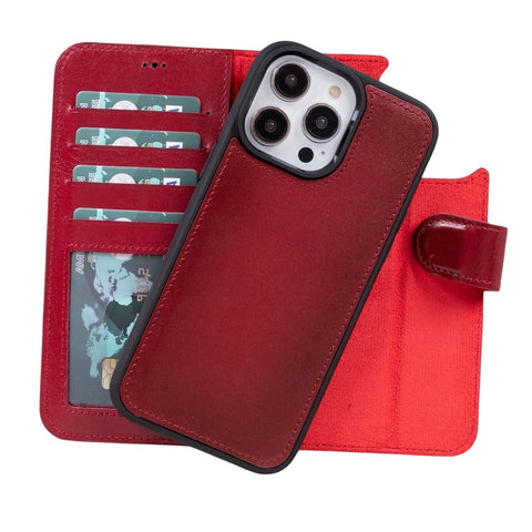 Detachable Leather Wallet Case for iPhone 16 Pro 6.3"