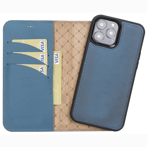 iPhone 13 Pro MAX Detachable Card Holder Wallet Case, (Admiral Blue)