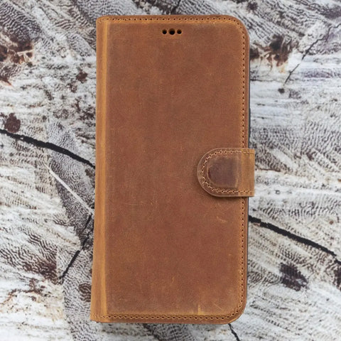 Venoult Best Silicon Cover Leather iphone14 Plus Wallet Case&MagSafe Almond Brown