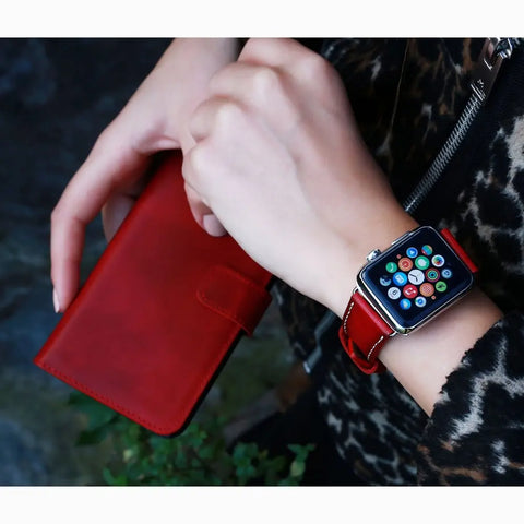 iPhone 13 Mini Detachable Wallet Case, (Currant Red)