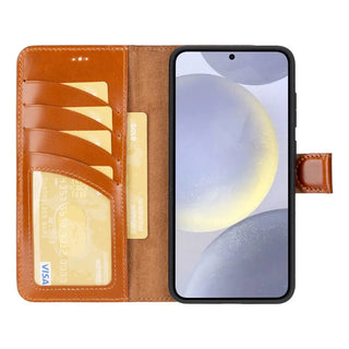 Samsung Galaxy S25 Plus Detachable Wallet Case, Vintage Brown