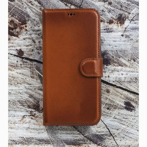 iPhone 13 Mini Detachable Wallet Case, (Chestnut Brown)