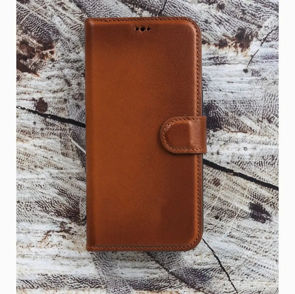 Venoult Best Silicon Cover Leather iphone14 Plus Wallet Case&MagSafe Chestnut Brown