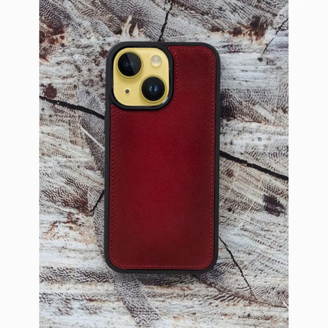 Venoult Best Silicon Cover Leather iphone14 Plus Wallet Case&MagSafe Cranberry Red