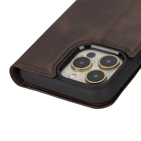 Detachable Leather Wallet Case for iPhone 16 Pro 6.3"