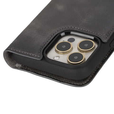 Detachable Leather Wallet Case for iPhone 16 Pro 6.3"