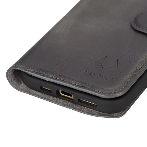 Detachable Leather Wallet Case for iPhone 16 Pro 6.3"