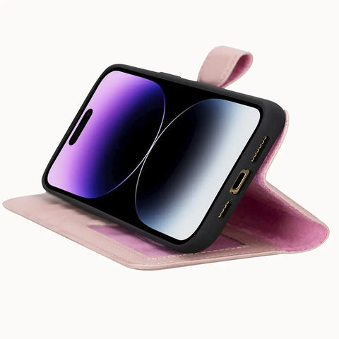iPhone 15 Pro MAX Wallet Case for Women MAgnetic Detachable Flip Cover Sweet Pink Folio for iPhone 15 Pro MAX
