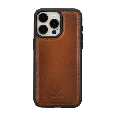 iphone 16 pro slim leather case compatible with magsafe wireless charge