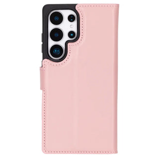 Samsung Galaxy S25 ultra leather wallet case for women nude pink