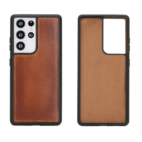 Chestnut Brown Detachable Card Holder Wallet Case for Samsung Galaxy Series - VENOULT