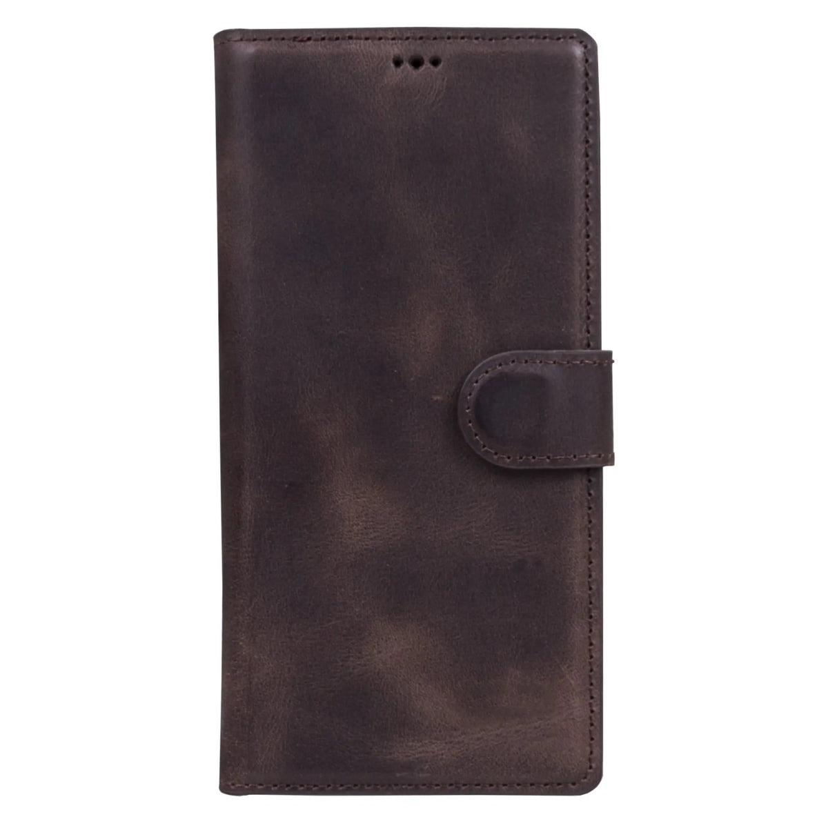 Chocolate Brown Samsung Galaxy S23 Ultra Wallet Case, Magnetic Detachable - VENOULT