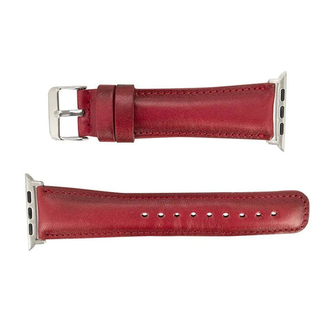 Classic Cranberry Red Band for Apple Watch 49mm - 38 mm for All Series iWatch - VENOULT