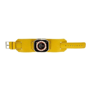 Cuff Mikado Yellow Band for Apple Watch 49mm - 38mm for All Series iWatch - VENOULT