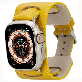 Cuff Mikado Yellow Band for Apple Watch 49mm - 38mm for All Series iWatch - VENOULT