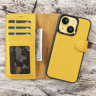 iPhone 13 Mini Detachable Wallet Case, (Mikado Yellow) - VENOULT