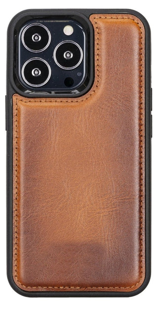 iPhone 13 Mini Slim Leather Case, (Chestnut Brown) - VENOULT