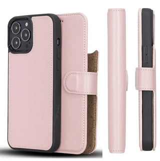 iPhone 13 Pro Detachable Wallet Case, (Nude Pink) - VENOULT