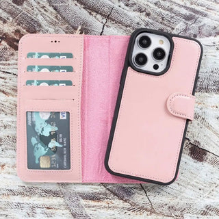 iPhone 13 Pro Detachable Wallet Case, (Nude Pink) - VENOULT