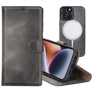 iPhone 13 Pro Detachable Wallet Case, (Sandy Gray) - VENOULT