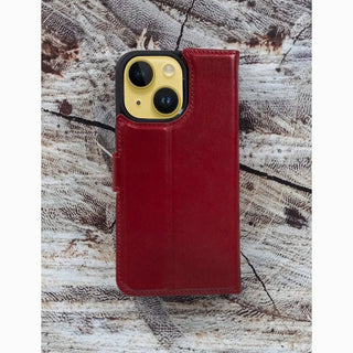 iPhone 14 Detachable Card Holder Wallet Case, (Currant Red) - VENOULT