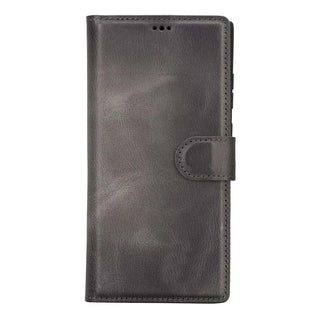 Sandy Gray Samsung Galaxy S23 Ultra Card Holder Wallet Case, Magnetic Detachable - VENOULT