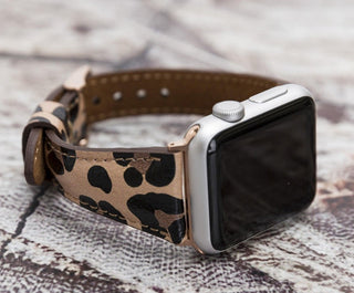 Slim Apple Watch Band for Women 40mm, 41mm, 44mm, 45mm, Slim, Leopard Patterned - VENOULT