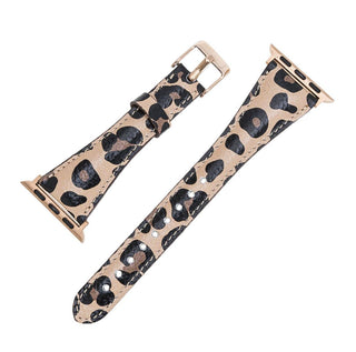 Slim Apple Watch Band for Women 40mm, 41mm, 44mm, 45mm, Slim, Leopard Patterned - VENOULT