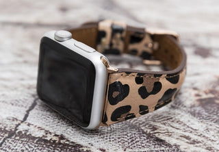 Slim Apple Watch Band for Women 40mm, 41mm, 44mm, 45mm, Slim, Leopard Patterned - VENOULT