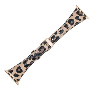 Slim Apple Watch Band for Women 40mm, 41mm, 44mm, 45mm, Slim, Leopard Patterned - VENOULT