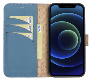 VENOULT iPhone 13 Mini 5.4" Detachable Wallet Case, RFID Protected, Wireless Charging and Car Mount Compatible, First Class Genuine Leather - VENOULT