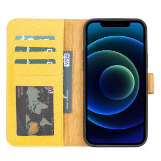 VENOULT iPhone 13 Mini 5.4" Detachable Wallet Case, RFID Protected, Wireless Charging and Car Mount Compatible, First Class Genuine Leather - VENOULT