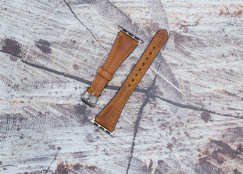 Slim Apple Watch Band for Women 40mm, 41mm, 44mm, 45mm, Almond Brown - VENOULT