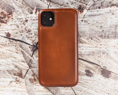 iPhone 13 Slim Leather Case, (Chestnut Brown) - VENOULT