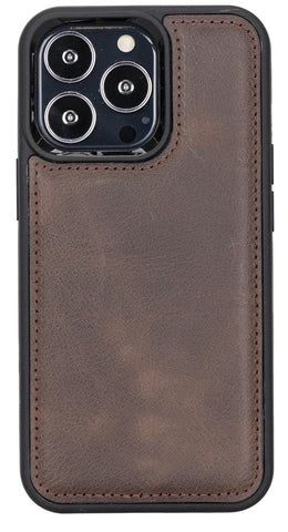 iPhone 13 Pro MAX Slim Leather Case, (Chocolate Brown) - VENOULT