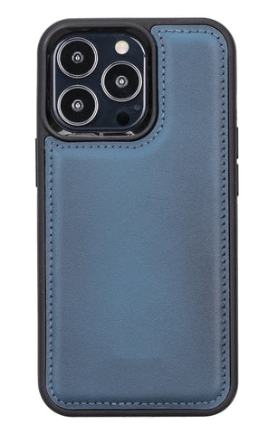 iPhone 13 Pro Slim Leather Case, (Admiral Blue) - VENOULT