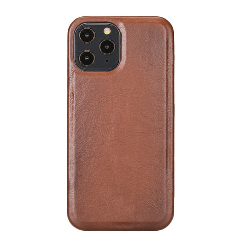iPhone 13 Pro MAX Slim Leather Case, (Chestnut Brown) - VENOULT