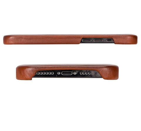iPhone 13 Slim Leather Case, (Chestnut Brown) - VENOULT